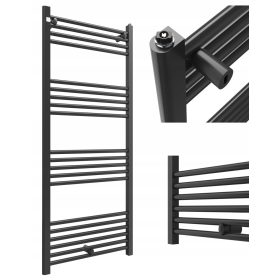   Gránitán vizes fürdőszobai radiátor 663 W 600 x 1400 mm fekete