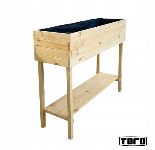  TORO virágcserép 120 cm x 40 x 80 cm, természetes fa