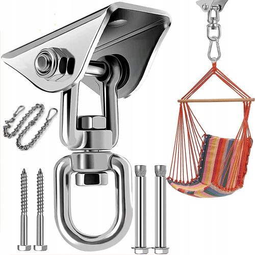 Függőágy - NRealher függőágy rúddal, ezüst, 450 kg, 9,5 x 7