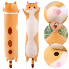    MASCOT plüss JÁTÉK HOSSZÚ MACSKA ÖLŐZŐ SZÓLÁS JÁTÉKPÁRNA VASTAG SZÉP