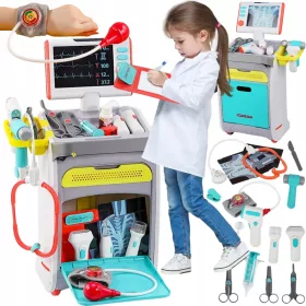    Nagy orvosi készlet EKG USG X-RAY XXL kis orvos orvos LIGHT SOUND