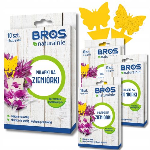 Növényvédő szer - Természetes ragadós csapda földigilisztáknak Yellow Butterfly 10 db + 2 ingyenes Bros N