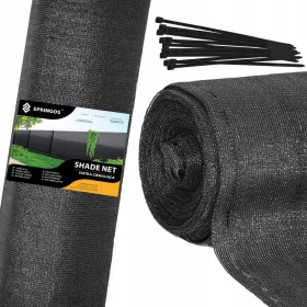   Kerítés háló, drótfonat - SN0033 ÁRNYÉKOLÓ HÁLÓ ANTRACIT 185 GSM 1,5 X 25 M 100 SÁVÚ
