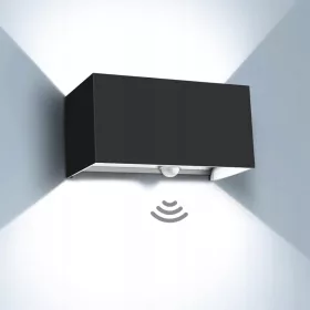   Kerti fali lámpa - Kingwen kerti fali lámpa fekete, integrált LED forrás 20 W