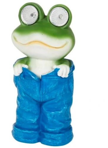  Figura napelemes békalámpa, zöld kerti béka, nagy