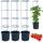  Prosperplast virágcserép 29,5 cm x 29,5 x 23,6 cm átmérő 29,5 cm műanyag szürke és ezüst árnyalatok