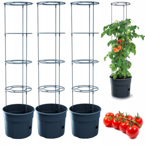  Prosperplast virágcserép 29,5 cm x 29,5 x 23,6 cm átmérő 29,5 cm műanyag szürke és ezüst árnyalatok
