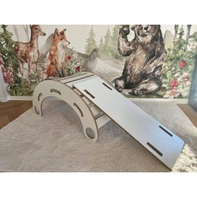    Fa XL Montessori hinta + csúszdakészlet FEHÉR 120x57 magasság 60