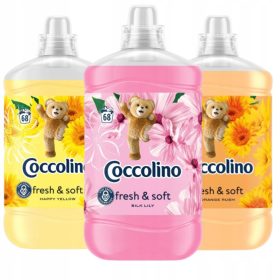    Coccolino öblítő Fresh & Soft Mix készlet 3x1,7L 204 mosás