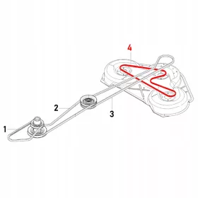    589533001 szíj Combi 122 Husqvarna R 422Ts, PROFLEX 18, 21 AWD