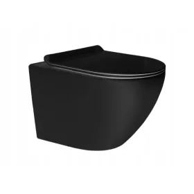  Tavi kerek WC szett 1750148BM 49X36X35 Black Matt Bevisa