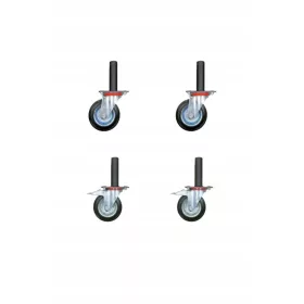 KEREKEK 4 DB ÁLLVÁNYOK Varsói kerék görgők 160mm