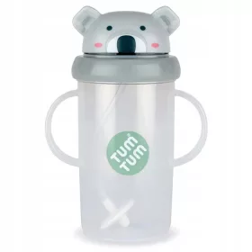  Tum Tum üveg szívószállal gyerekeknek Koala Kev 300 ml