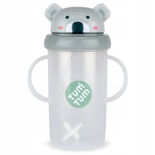  Tum Tum üveg szívószállal gyerekeknek Koala Kev 300 ml