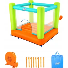 TRAMBULIN, FELFÚJHATÓ VÁR UGRÁSHOZ, HÁLÓ, FÚVÓ