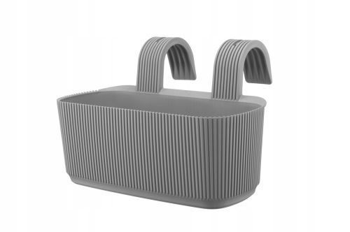  Galicja virágcserép 29 cm x 13 x 11 cm műanyag árnyalatú szürke és ezüst