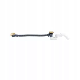  Kád szifon ARANY AUTOMATA KÜRDŐHEZ CLICK CLACK DUGÓVAL ÉS TÚLFOLYÁSSAL + Tömítés az ISI Cream szifonhoz krémfejhez