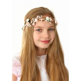 Finom, élénk fehér és rózsaszín úrvacsora koszorú