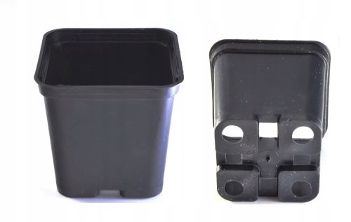  Zoigarden virágcserép 8 cm x 8 x 7,5 cm átmérőjű 8 cm fekete műanyag