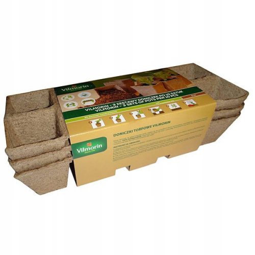  Jiffy virágcserép 6 cm x 6 x 6 cm tőzeg, barna és bézs árnyalatokkal