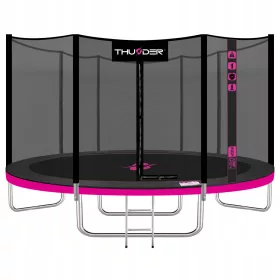    FITNESS 374cm otthoni trambulin edzéshez BIZTONSÁGOS KÖNNYŰ ÖSSZESZERELÉS huzat