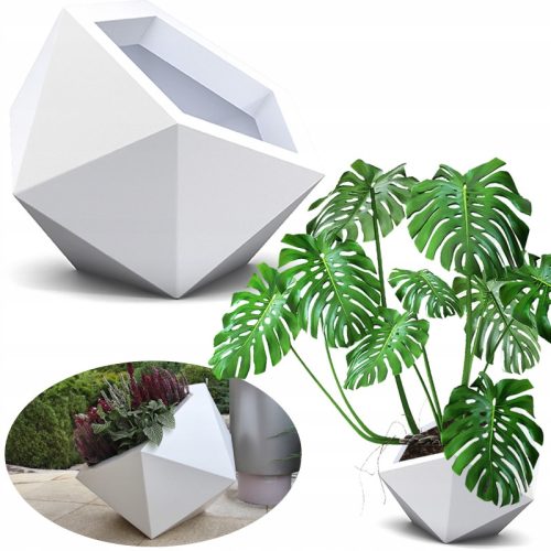  Decorya virágcserép 56 cm x 56 x 53 cm átmérője 56 cm műanyag fehér
