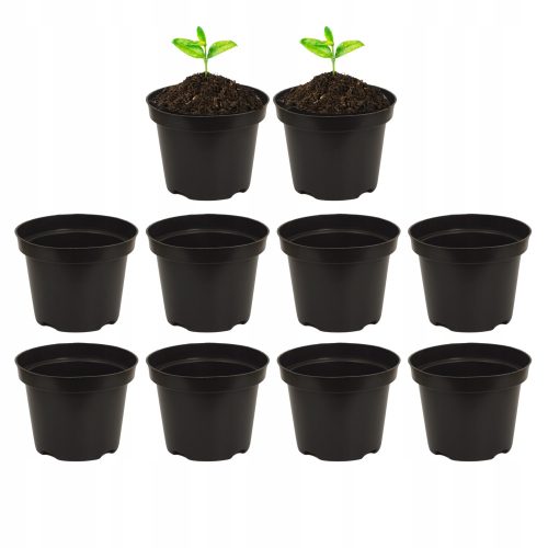  GARFIT virágcserép 19 cm x 19 x 14,5 cm átmérő 19 cm műanyag fekete