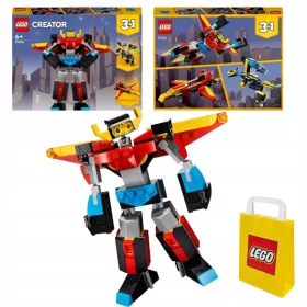    LEGO Creator 3 az 1-ben 31124 Super Robot + Papírtáska LEGO 6315786 sárga 24x8x18 cm