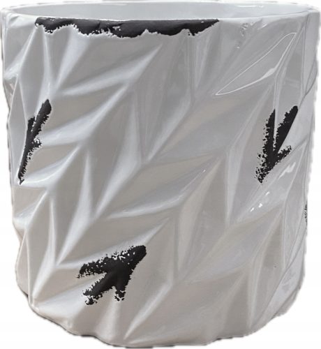  Polnix virágcserép 14 cm x 14 x 13 cm fehér kerámia