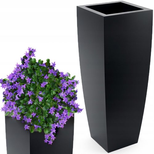  Decorya virágcserép 75 cm x 28 x 75 cm átmérő 28 cm műanyag sötétszürke, fekete, grafit