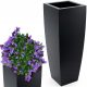  Decorya virágcserép 75 cm x 28 x 75 cm átmérő 28 cm műanyag sötétszürke, fekete, grafit