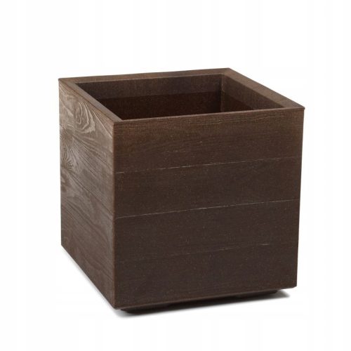  Lamela virágcserép 39 cm x 39 x 39,4 cm átmérő 39 cm műanyag barna és bézs árnyalatok