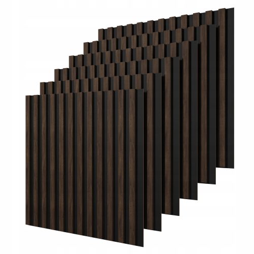 6x falléc akusztikus táblán 12db 180x120cm 0,72m2 dekor panel