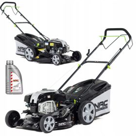    Benzines fűnyíró NAC kosárral, 140 cm³ kapacitással. kosár 60 l 46 cm