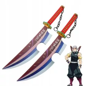    Japán kard Katana 79cm Kimetsu no Yaiba Uzui Tengen 2 db-os bárd