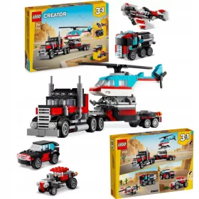   LEGO Creator 31146 Platós teherautó és helikopter + kártya karácsony, nagymamák napja, nagypapák napja, nőnap, anyák napja, újév, születésnap 15 x 12 cm
