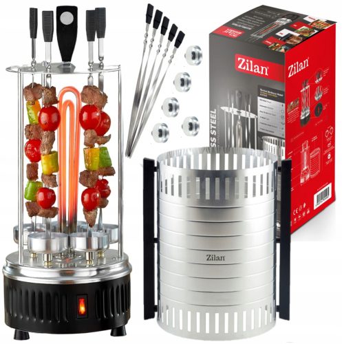 ELEKTROMOS FÜGGŐLEGES ELÉRHETŐ GRILL KEBAB SHASHLIK TOAST 900W