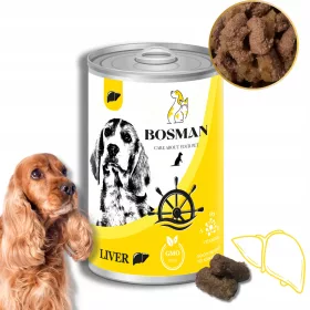    BOSMAN nedves konzerv minden fajtájú kutyának MÁJAL 12x1240 g