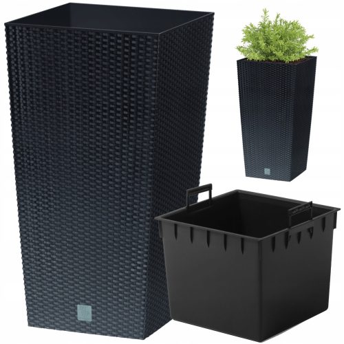  Prosperplast DRTS265-S433 virágcserép fekete 26,5x50 cm