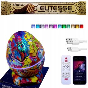    STARS PROJECTOR Galaxies LED éjszakai lámpa bulihoz - Dinosaur Egg USB + SKAWA WAFLE ELITESSE DE LUX 20G