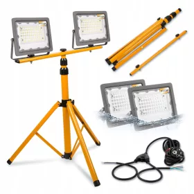    Ledlux dupla álló halogén lámpa állvány 160 cm sárga + 3 egyéb termék