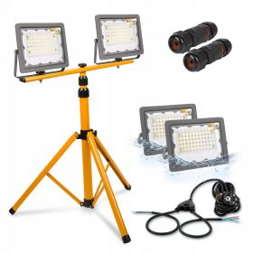   Ledlux dupla álló halogén lámpa állvány 160 cm sárga + 5 egyéb termék