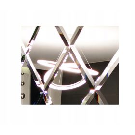  Absztrakt fali tükör 68cm fekete-arany 41766