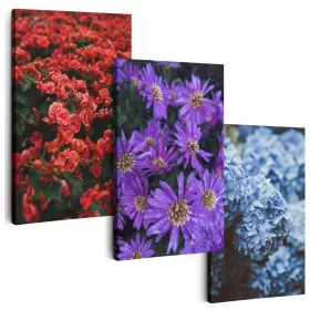   Falfestészet - FESTMÉNY VÁSZONRA 150 cm **sok minta** FESTMÉNYEK A NAPPALIBA TRIPTIQUE VIRÁGOK