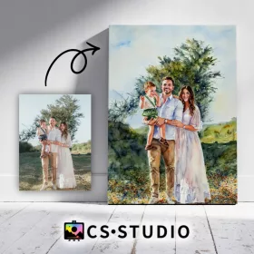   Falfestészet - Festmény fotóról Akvarell stílusban vászonra, festés az Ön fényképéről