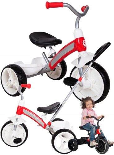  Qplay Tricycle Bike Tricikli fehér, piros