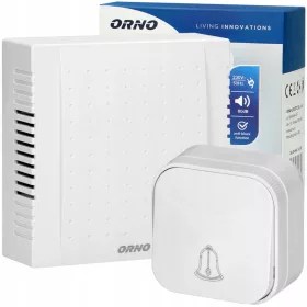   Orno vezetékes csengő 0 m 80 dB + Orno csengő gomb OR-OE-7204/W fehér