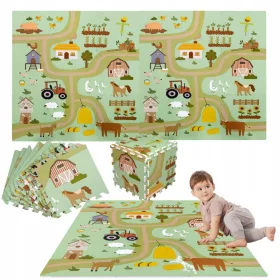    OKTATÁSSŐ Szőnyeg VASTAG HAB PUZZLE HUMBI VIDÉK ÚT UTCÁK FARM