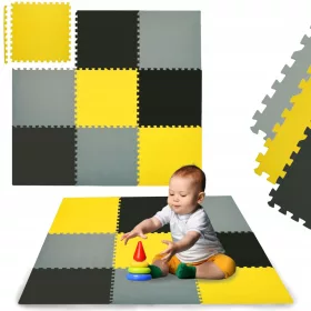    HUMBI HABSZŐNYEG 180 X 180 NAGY VÍZÁLLÓ BIZTONSÁGOS PUZZLE 9 DB.