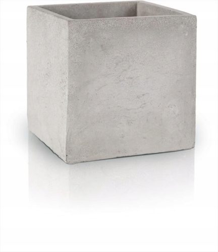  Polnix virágcserép 16 cm x 16 x 14 cm átmérőjű 16 cm beton árnyalatú szürke és ezüst